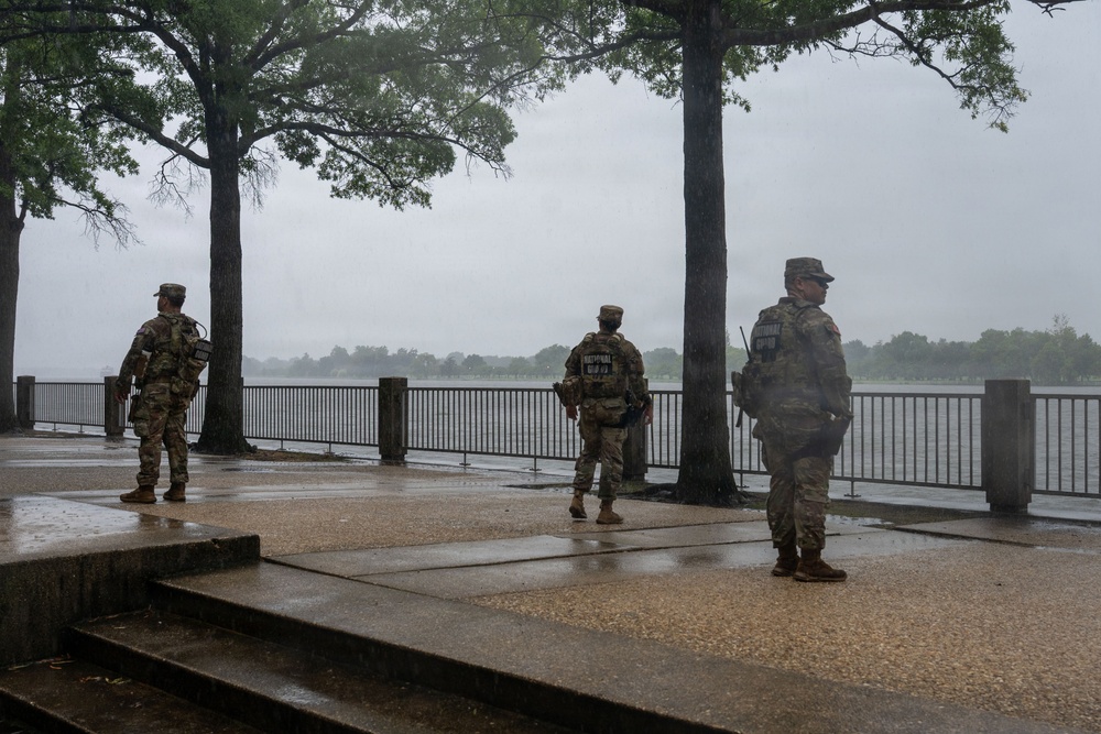 JTF-DC Puerto Rico National Guardsmen Patrol The Wharf