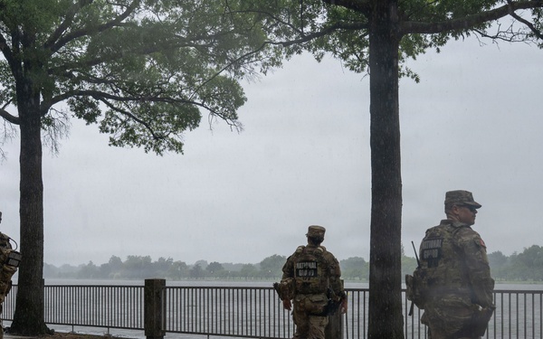 JTF-DC Puerto Rico National Guardsmen Patrol The Wharf