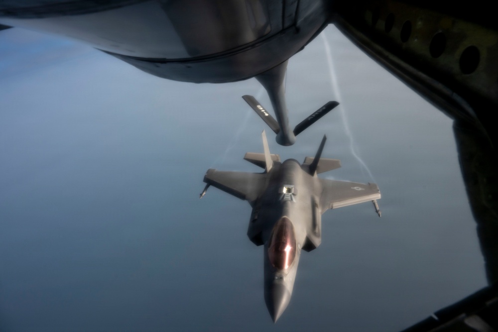 KC-135 Refuels F-35As in the CENTCOM AOR