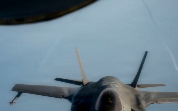 KC-135 Refuels F-35As in the CENTCOM AOR