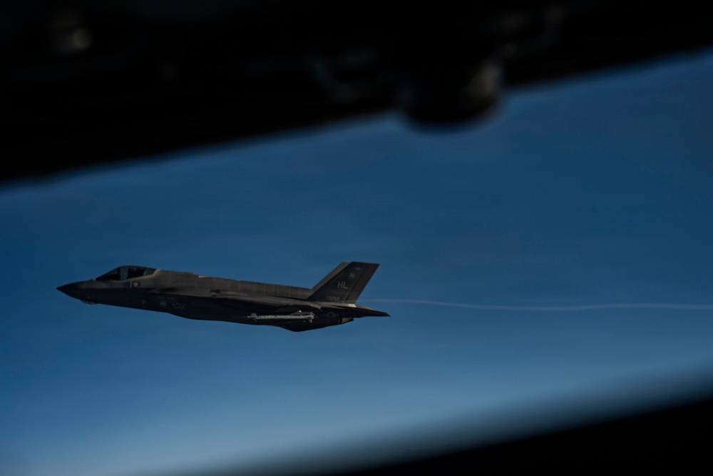 KC-135 Refuels F-35As in the CENTCOM AOR