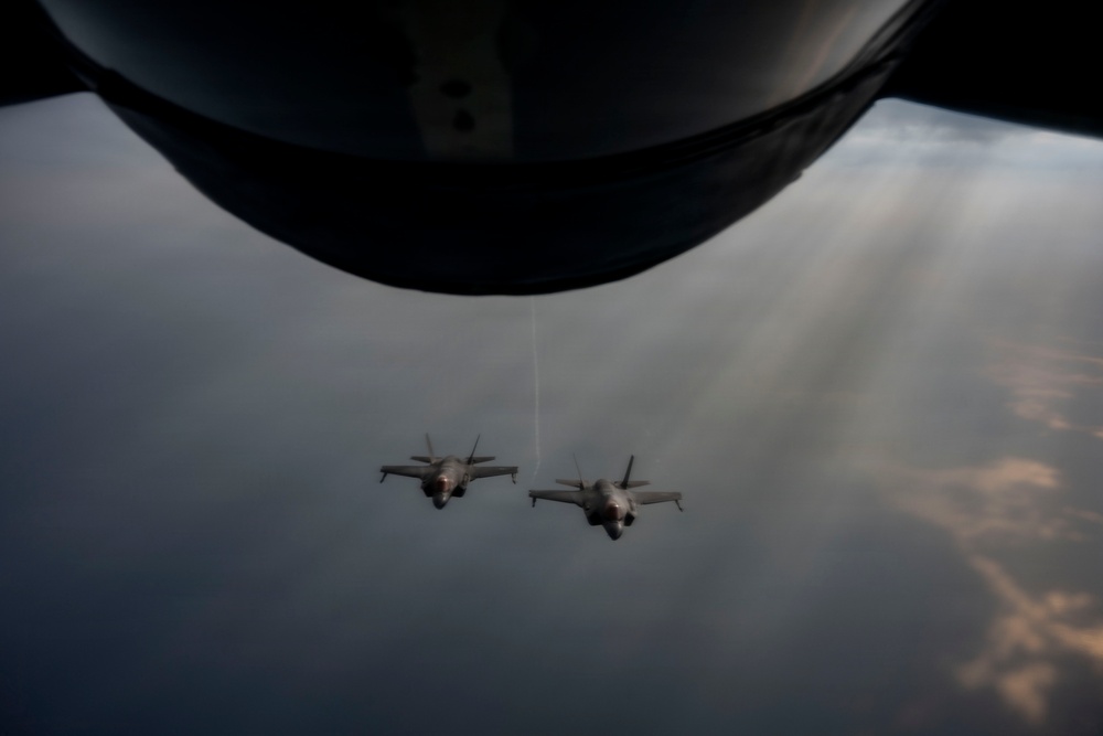 KC-135 Refuels F-35As in the CENTCOM AOR