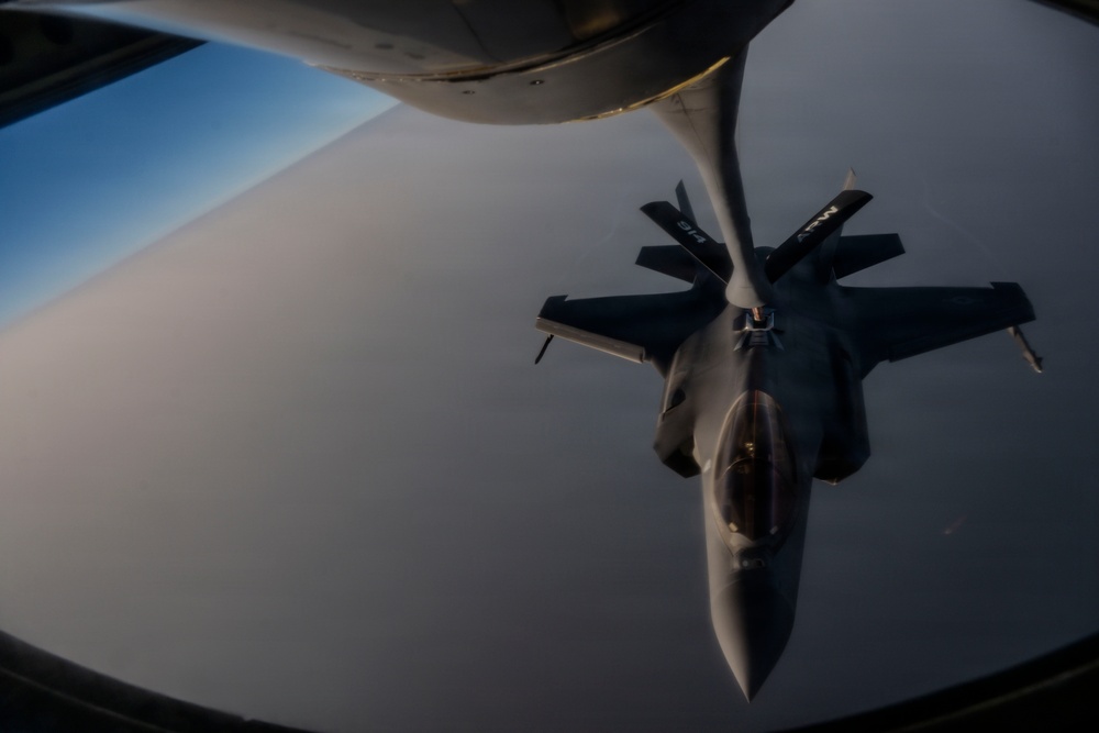 KC-135 Refuels F-35As in the CENTCOM AOR
