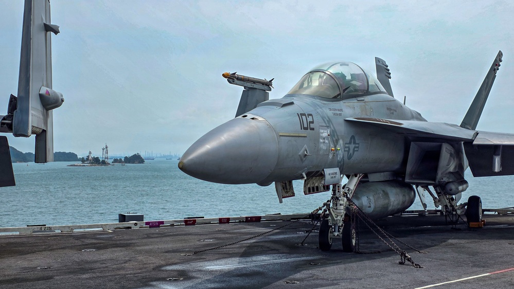 USS George Washington Transits Singapore Strait