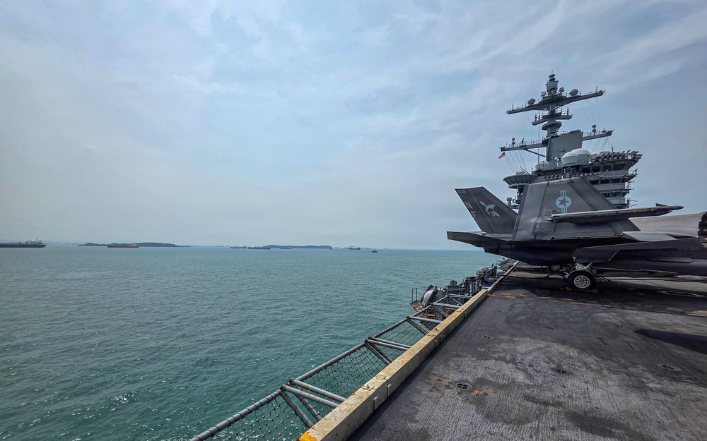 USS George Washington Transits Singapore Strait