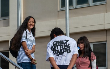 Yokosuka Middle School Celebrates First Day of School