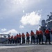 USS Mustin conducts a replenishment-at-sea with USNS Wally Schirra