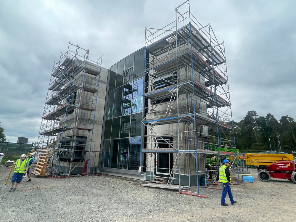 Mock-up building for Rhine Ordnance Barracks Medical Center scheduled for demolition