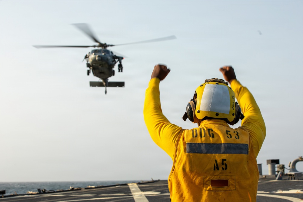 John Paul Jones Conducts Flight Operations