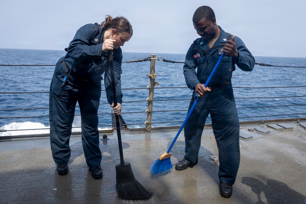 Delbert D. Black Conducts a Freshwater Wash Down