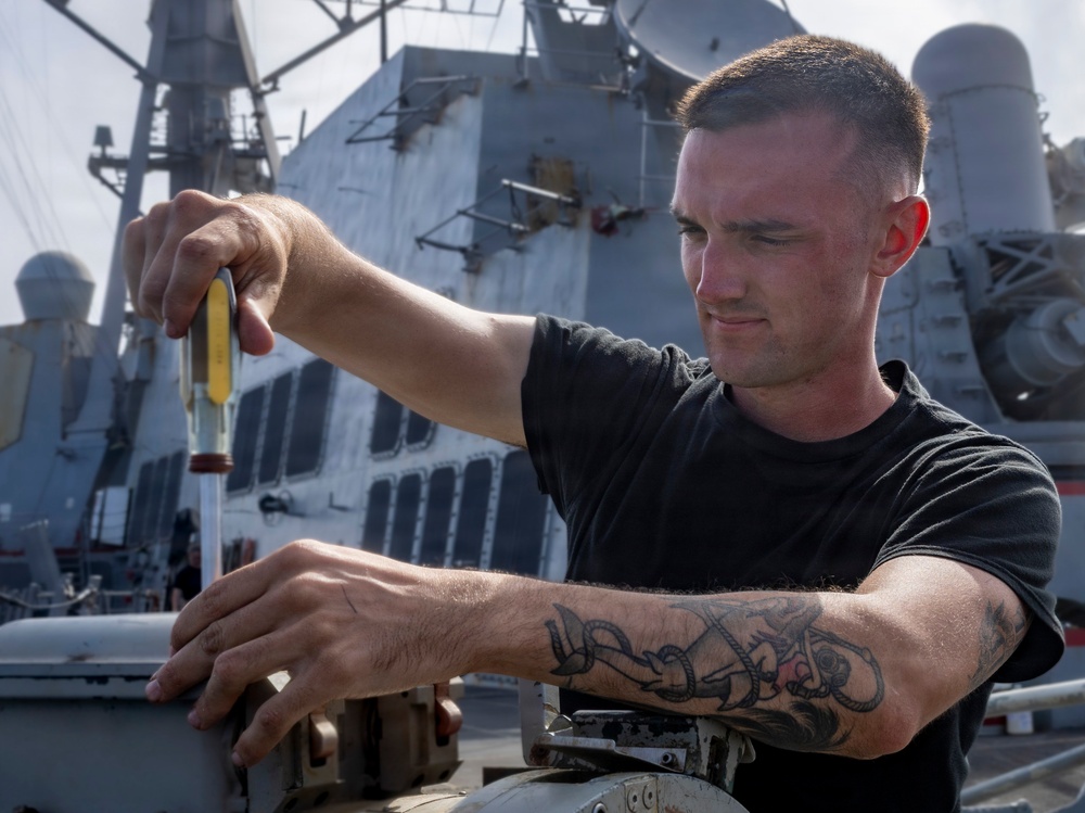 Delbert D. Black Conducts Maintenance