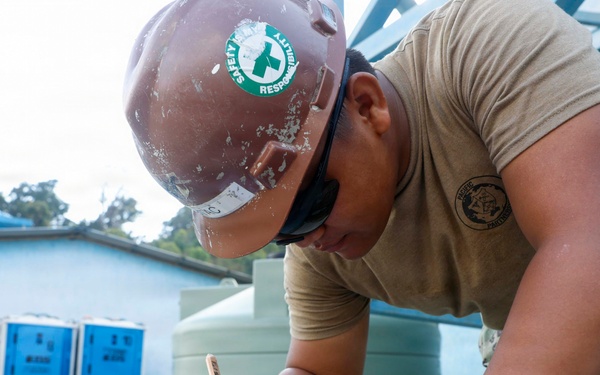 U.S. Navy Seabees break ground at Escola Básica Filial Kasnafar engineering site during Pacific Partnership 2026 in Dili, Timor-Leste