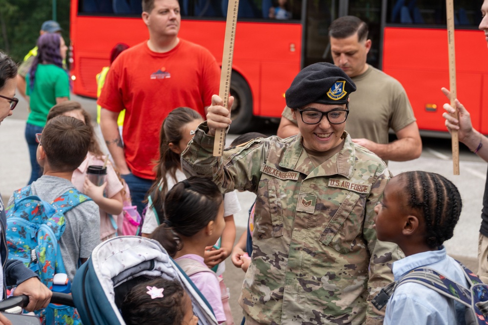 A+ Beginnings: 86th AW Airmen welcome students back to school