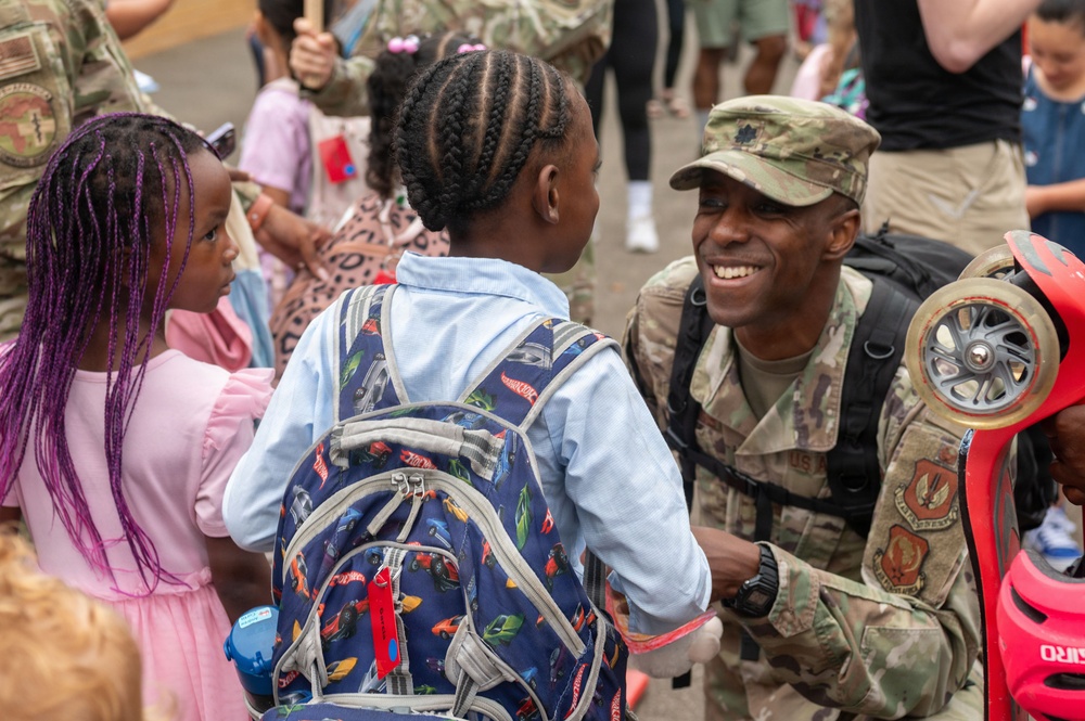 A+ Beginnings: 86th AW Airmen welcome students back to school