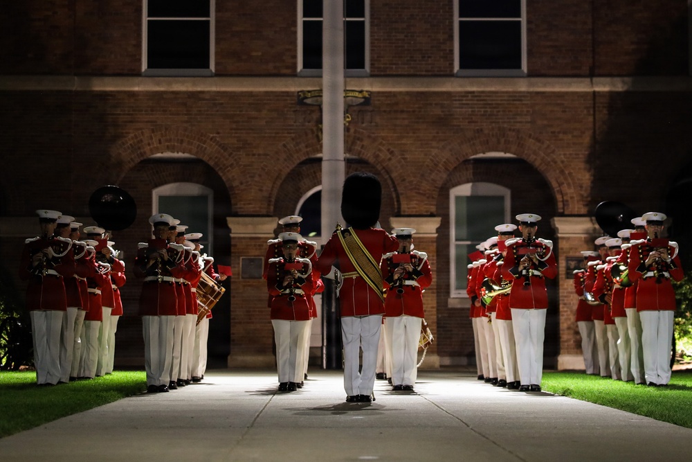 Lt. Gen. Swan hosts the Honorable Jake Ellzey for Evening Parade at Marine Barracks Washington