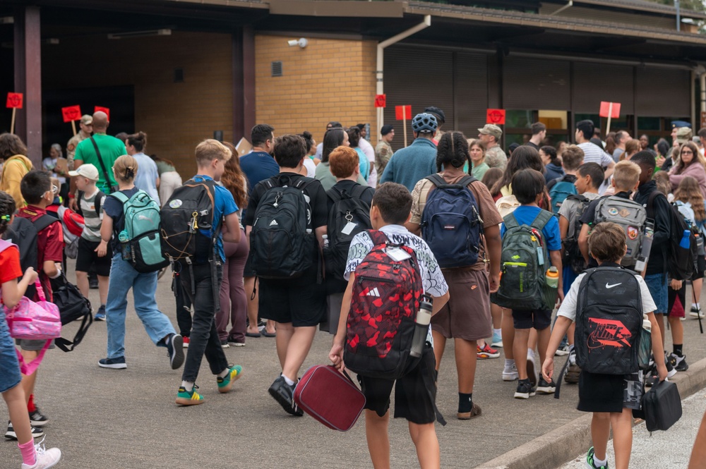 A+ Beginnings: 86th AW Airmen welcome students back to school