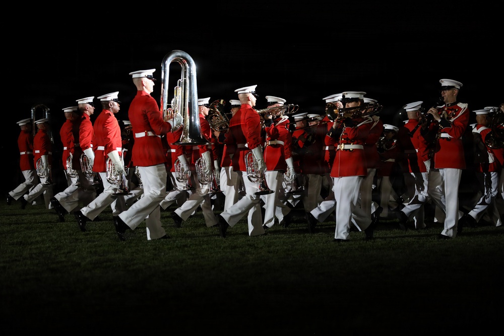 Lt. Gen. Swan hosts the Honorable Jake Ellzey for Evening Parade at Marine Barracks Washington