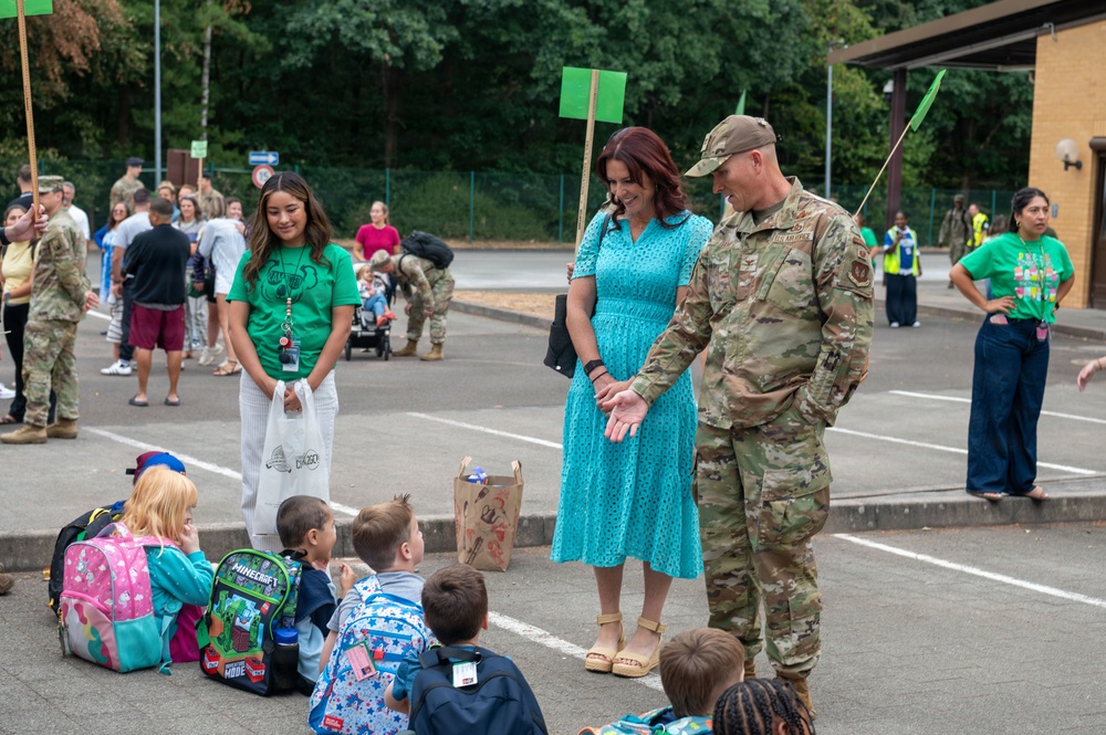 A+ Beginnings: 86th AW Airmen welcome students back to school