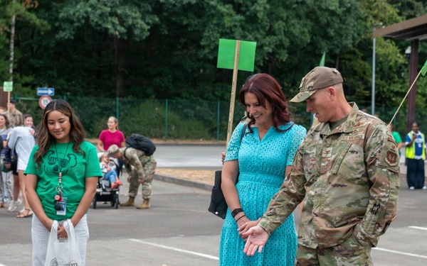 A+ Beginnings: 86th AW Airmen welcome students back to school