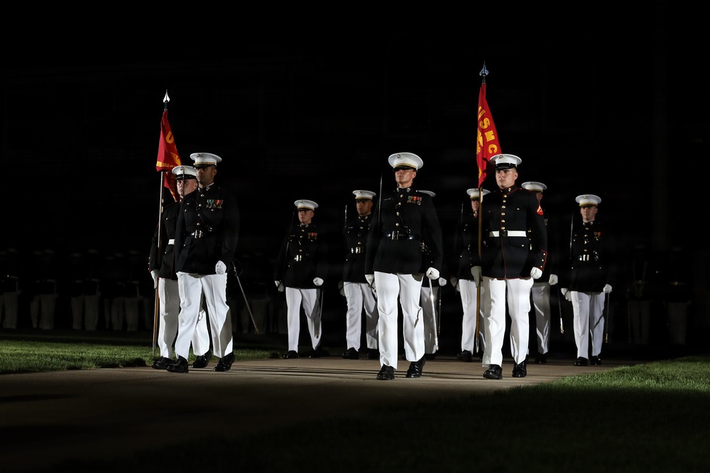 Lt. Gen. Swan hosts the Honorable Jake Ellzey for Evening Parade at Marine Barracks Washington