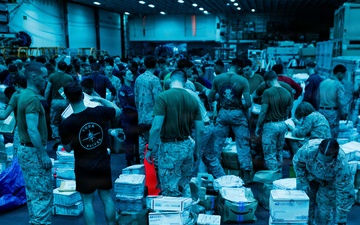 11th MEU Marines, Sailors Conduct Replenishment at Sea Aboard USS Boxer
