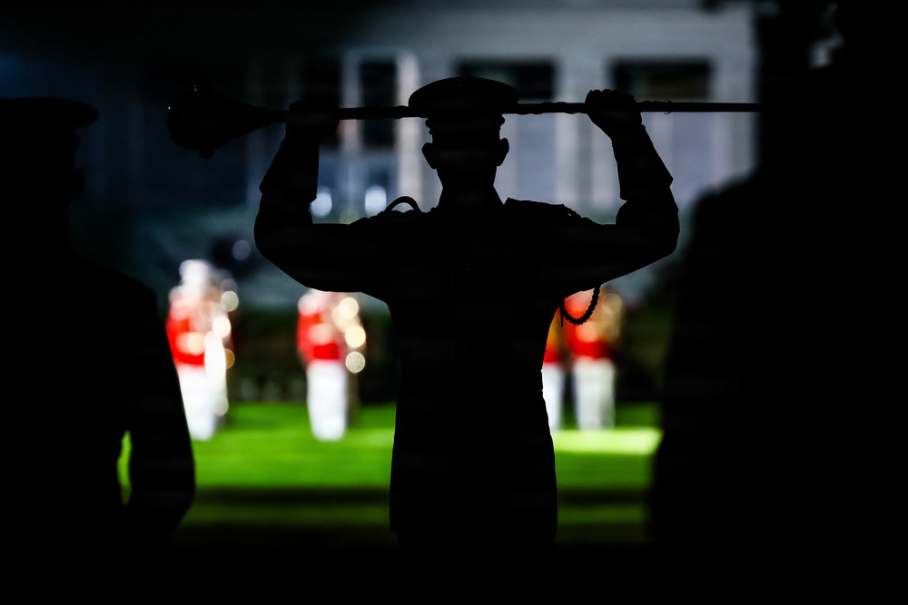 Lt. Gen. Swan hosts the Honorable Jake Ellzey for Evening Parade at Marine Barracks Washington