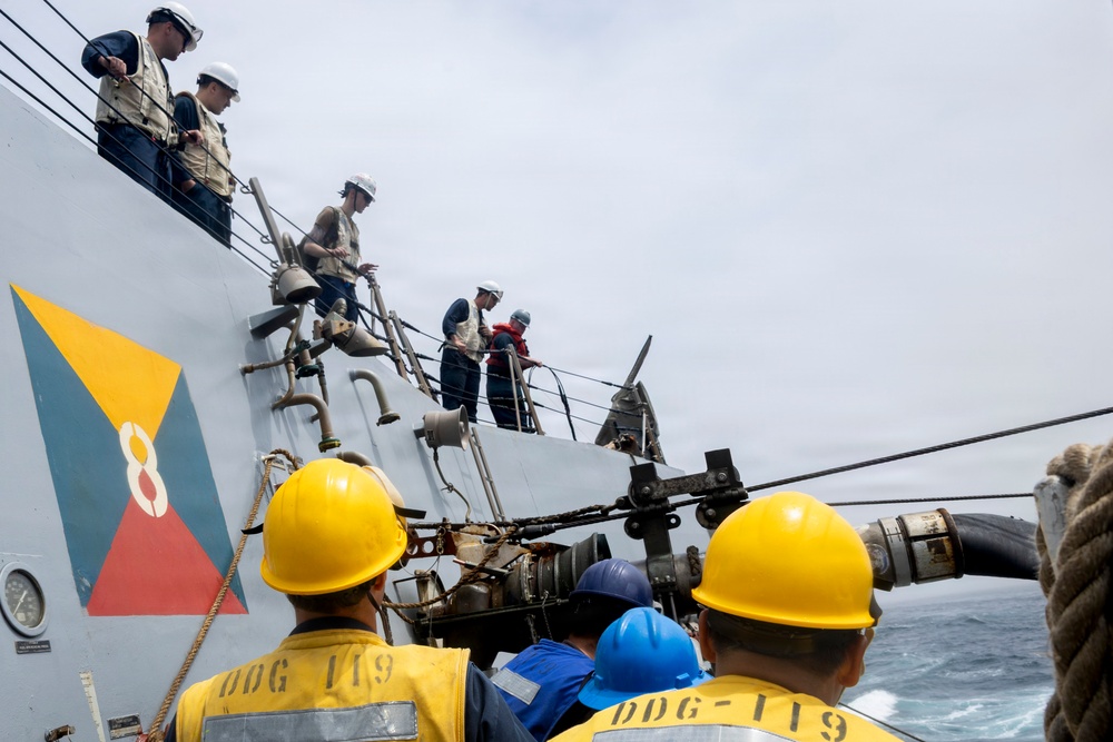 Delbert D. Black Conducts Replenishment-at-Sea with Henry J. Kaiser