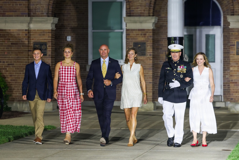 Lt. Gen. Swan hosts the Honorable Jake Ellzey for Evening Parade at Marine Barracks Washington