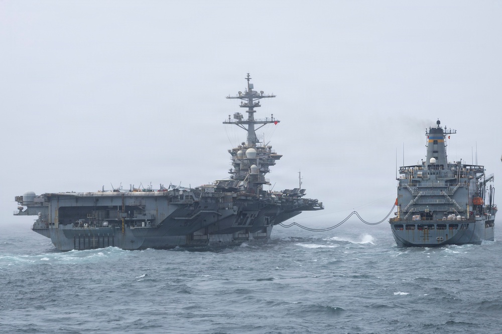 Abraham Lincoln Conducts Replenishment-at-Sea with Henry J. Kaiser