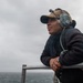 U.S. Sailor stands watch Aboard USS Ross (DDG 71)
