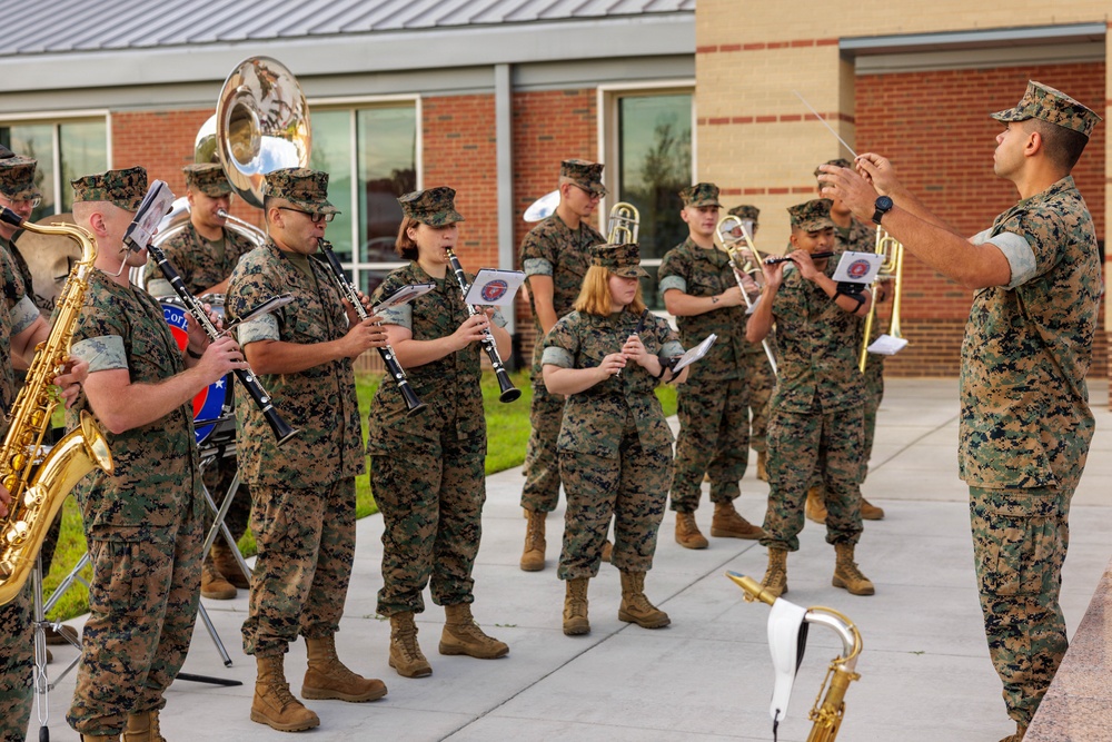 U.S. Marines Welcome Students Back to School