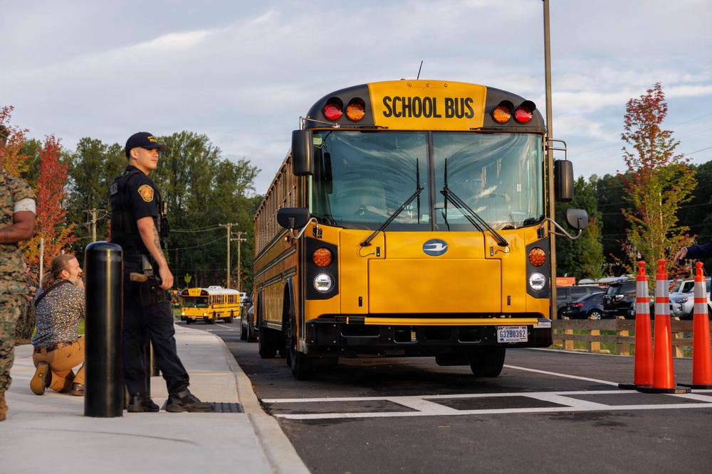 U.S. Marines Welcome Students Back to School