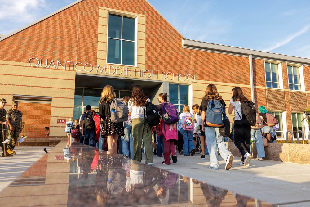 U.S. Marines Welcome Students Back to School