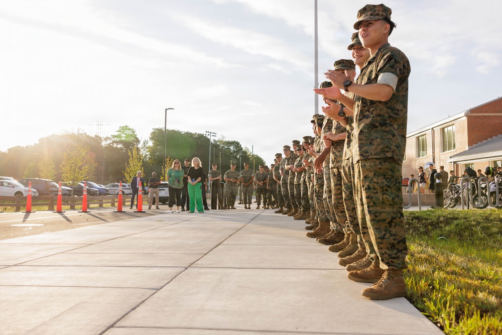 U.S. Marines Welcome Students Back to School
