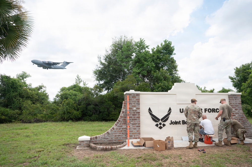 Spark to Signage: Airmen prepare Joint Base Lindsey Graham for historic renaming