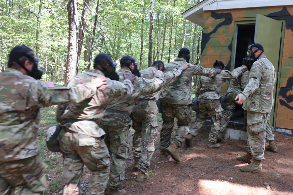 Chemical soldiers train for contaminated environments