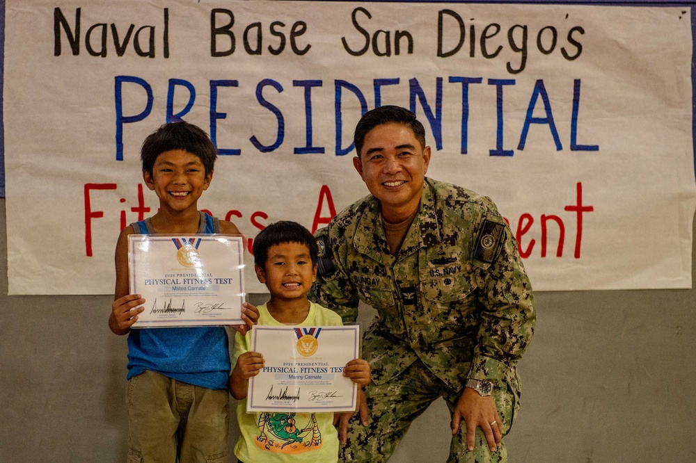 Naval Base San Diego presents Presidential Physical Fitness Awards