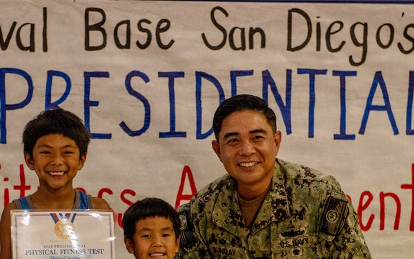 Naval Base San Diego presents Presidential Physical Fitness Awards