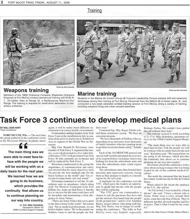 This Month in Fort McCoy History — August