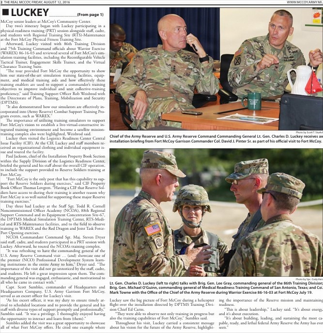 This Month in Fort McCoy History — August