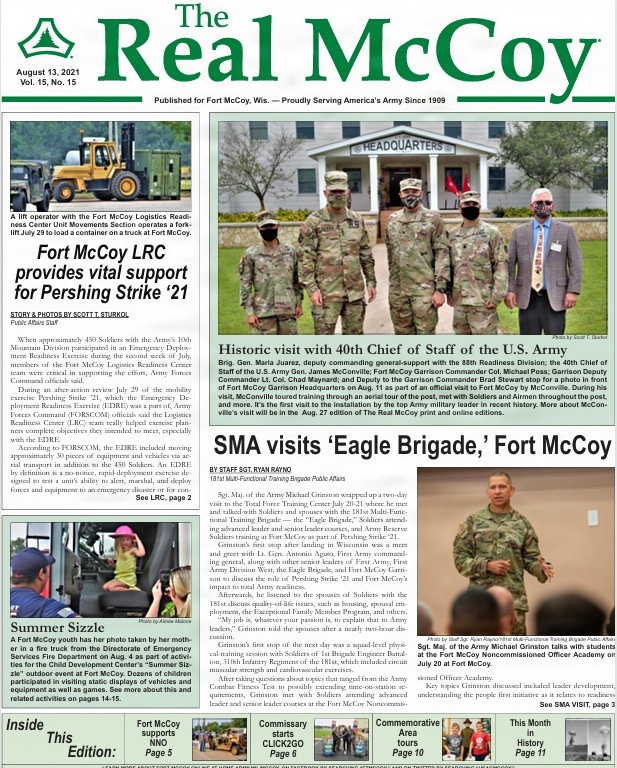 This Month in Fort McCoy History — August
