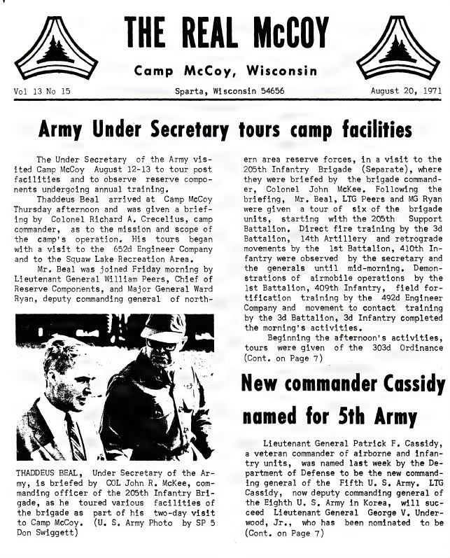 This Month in Fort McCoy History — August