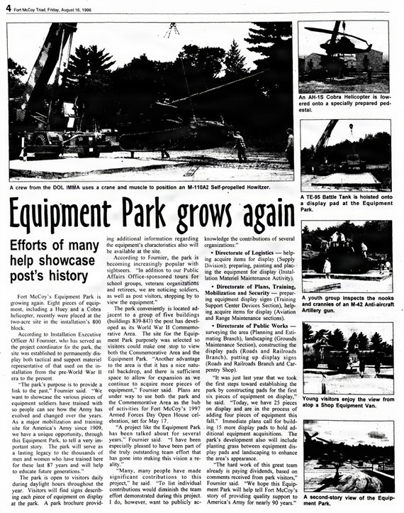 This Month in Fort McCoy History — August
