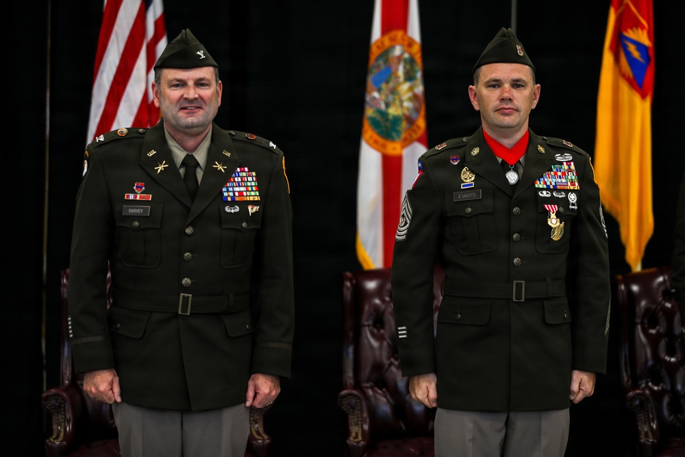 164th Air Defense Artillery Brigade Honors Command Sgt. Maj. Jason Evarts’ 24 Years of Service
