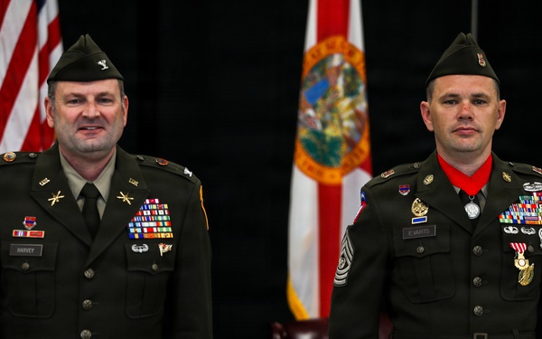 164th Air Defense Artillery Brigade Honors Command Sgt. Maj. Jason Evarts’ 24 Years of Service