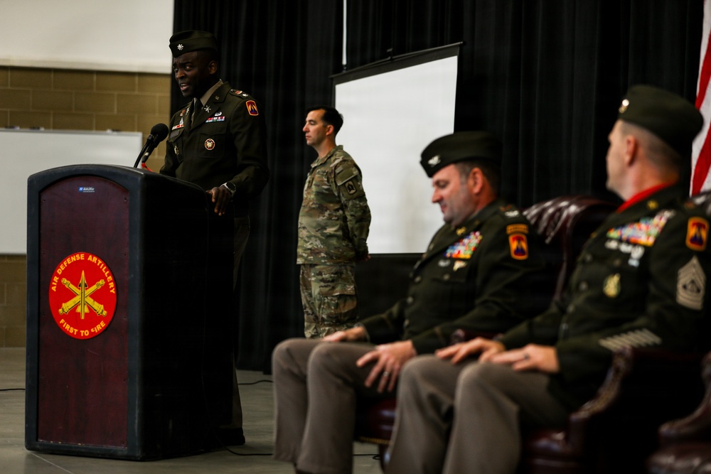 164th Air Defense Artillery Brigade Honors Command Sgt. Maj. Evarts’ 24 Years of Service