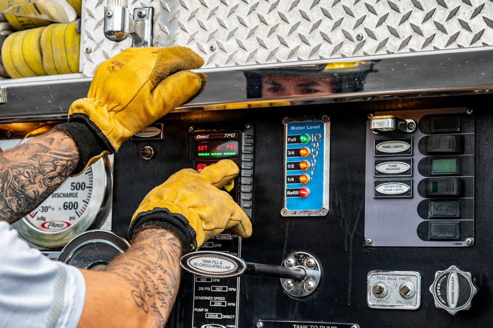 121 ARW and Lajes firefighters clean KC-46