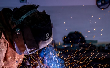 121 ARW practices welding at Lajes Field