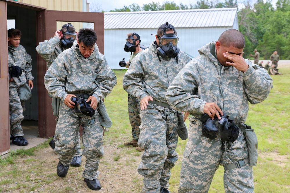 Marines and Soldiers conduct CBRN training during Northern Strike 26-2
