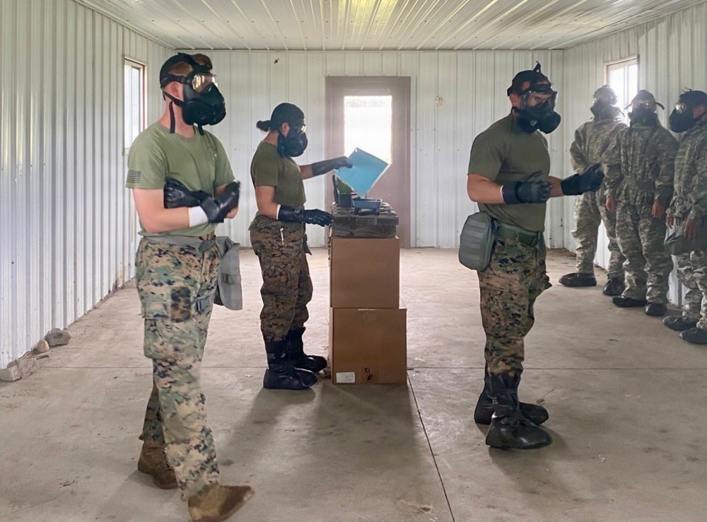 Marines and Soldiers conduct CBRN training during Northern Strike 26-2